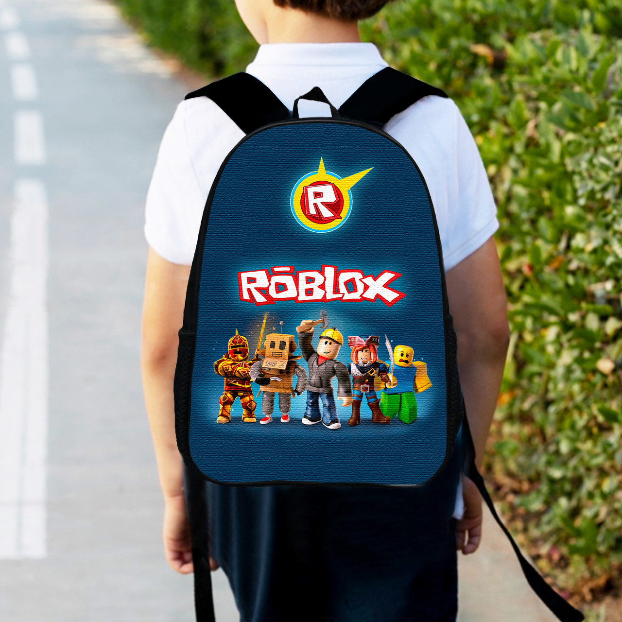 Рюкзак дитячий роблокс "Roblox" 34х27см, міський ранець для хлопчика з принтом (0384)