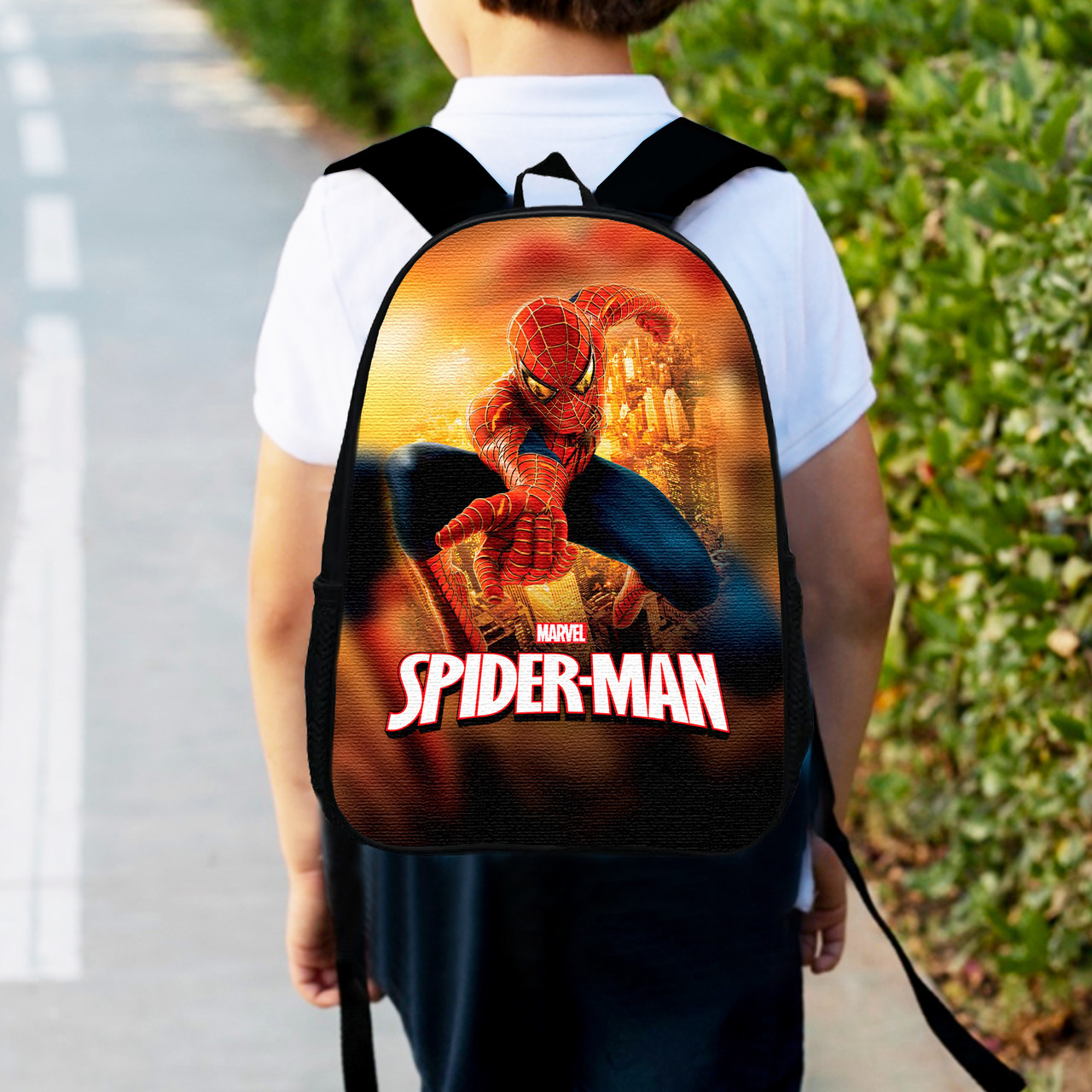 Рюкзак дитячий людина павук, спайдермен "Spiderman" 34х27см, міський ранець для хлопчика з принтом (0399)