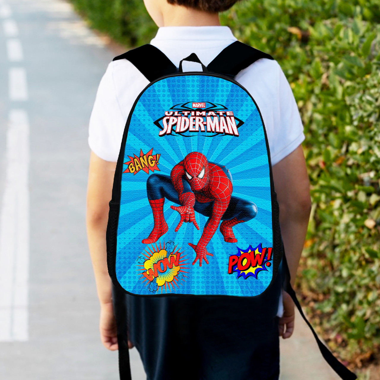 Рюкзак дитячий людина павук, спайдермен "Spiderman" 34х27см, міський ранець для хлопчика з принтом (0402)