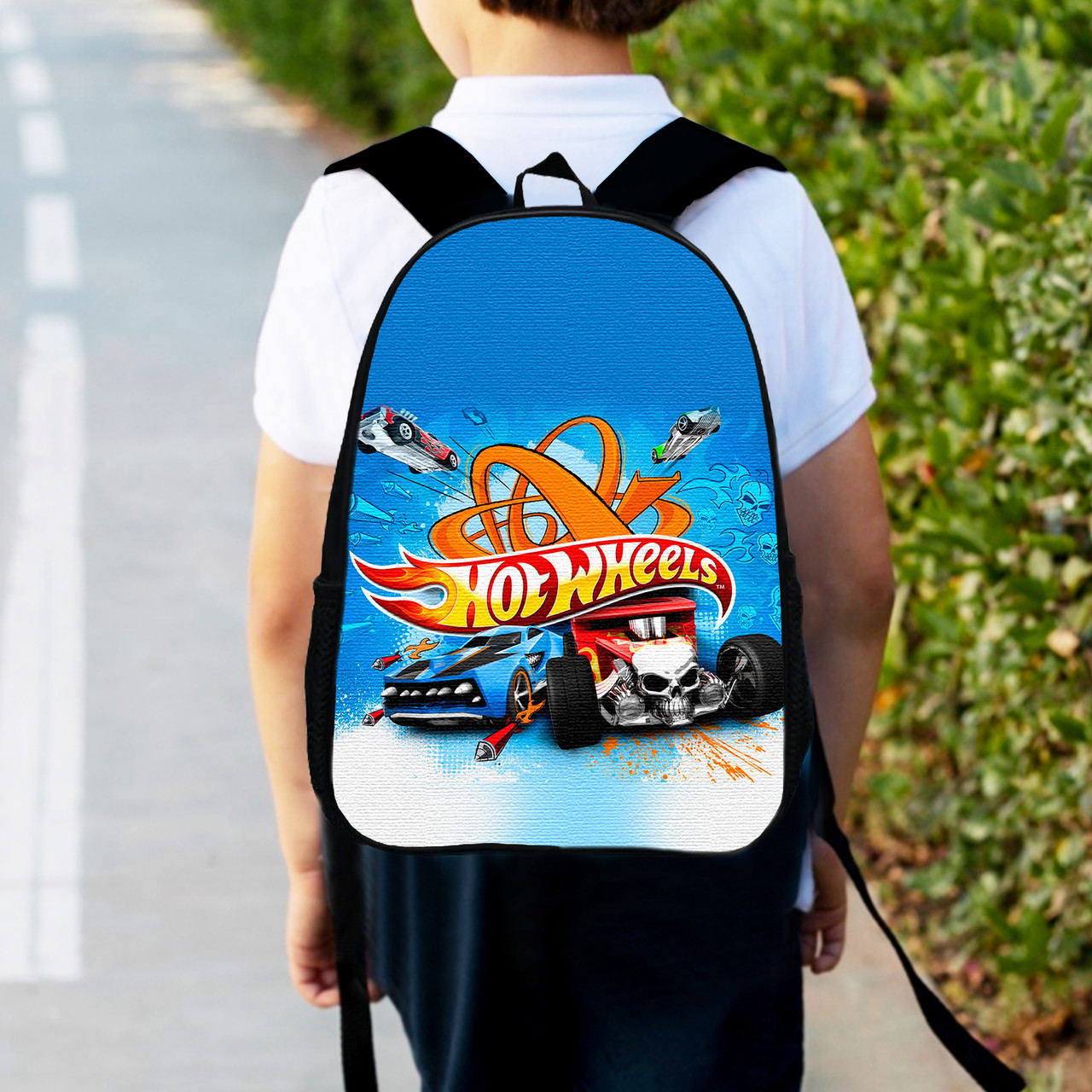 Рюкзак дитячий Хот Вілс "Hot Wheels" 34х27см, міський ранець для хлопчика з принтом (0405)