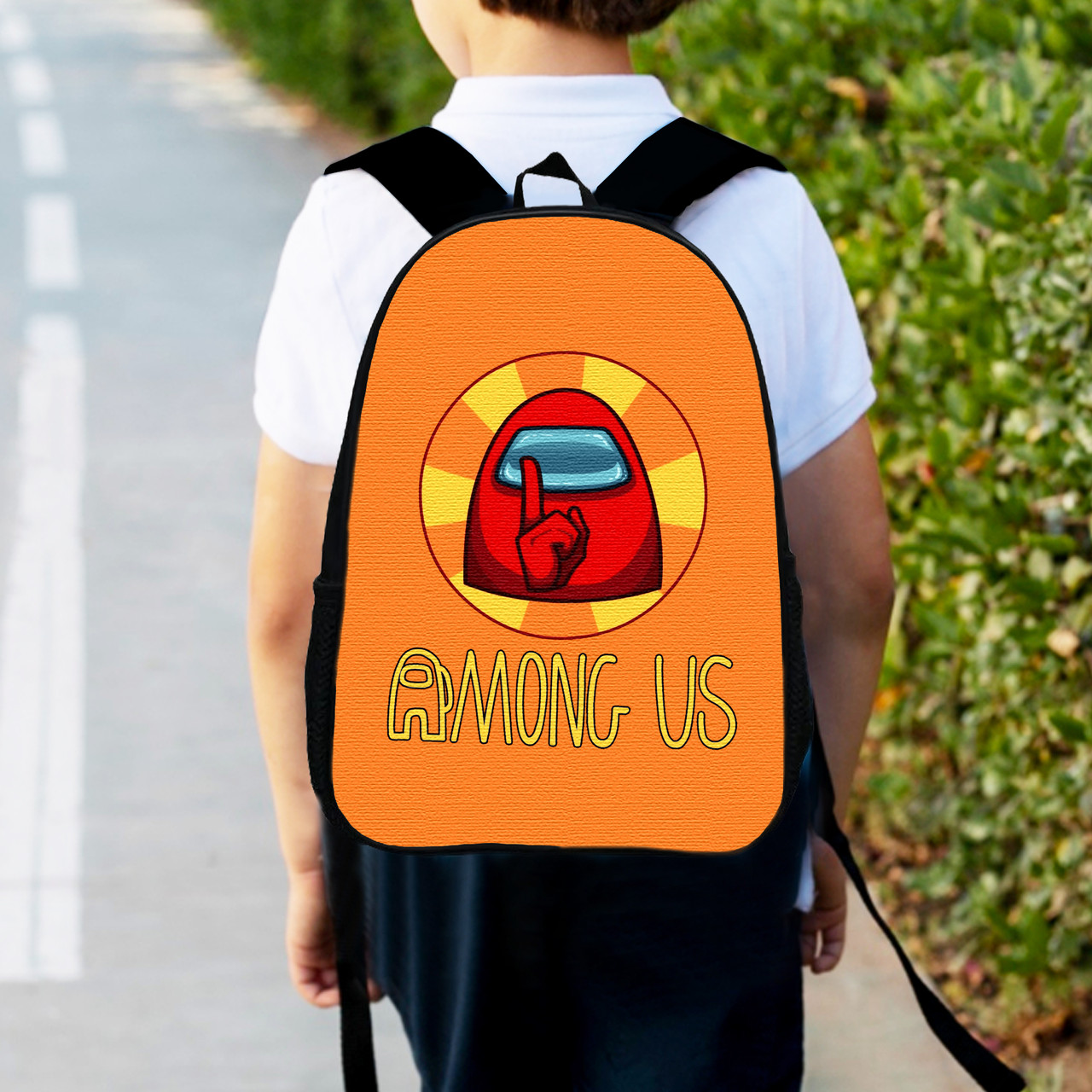 Рюкзак дитячий Амонг Ас "Among Us" 34х27см, міський ранець для хлопчика з принтом (0441)