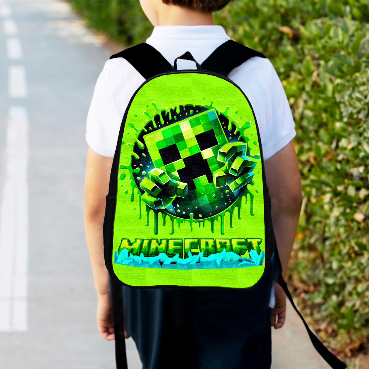 Рюкзак дитячий майнкрафт Кріпер "Minecraft" 34х27см, міський ранець для хлопчика (0528)