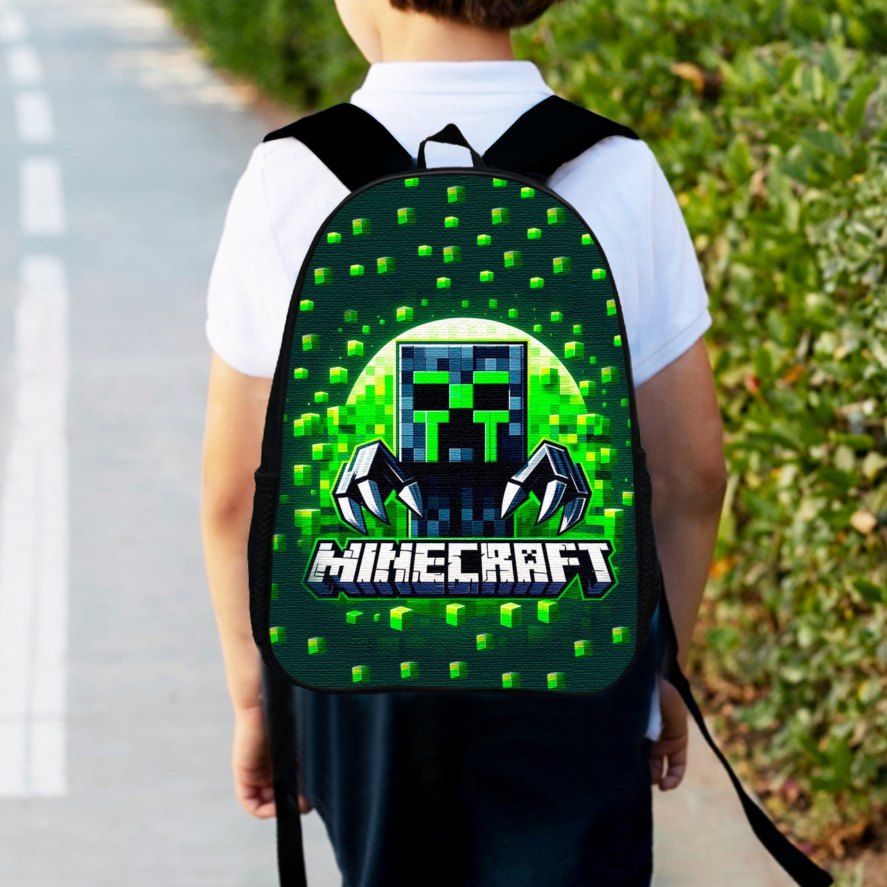 Рюкзак дитячий майнкрафт Кріпер "Minecraft" 34х27см, міський ранець для хлопчика (0530)
