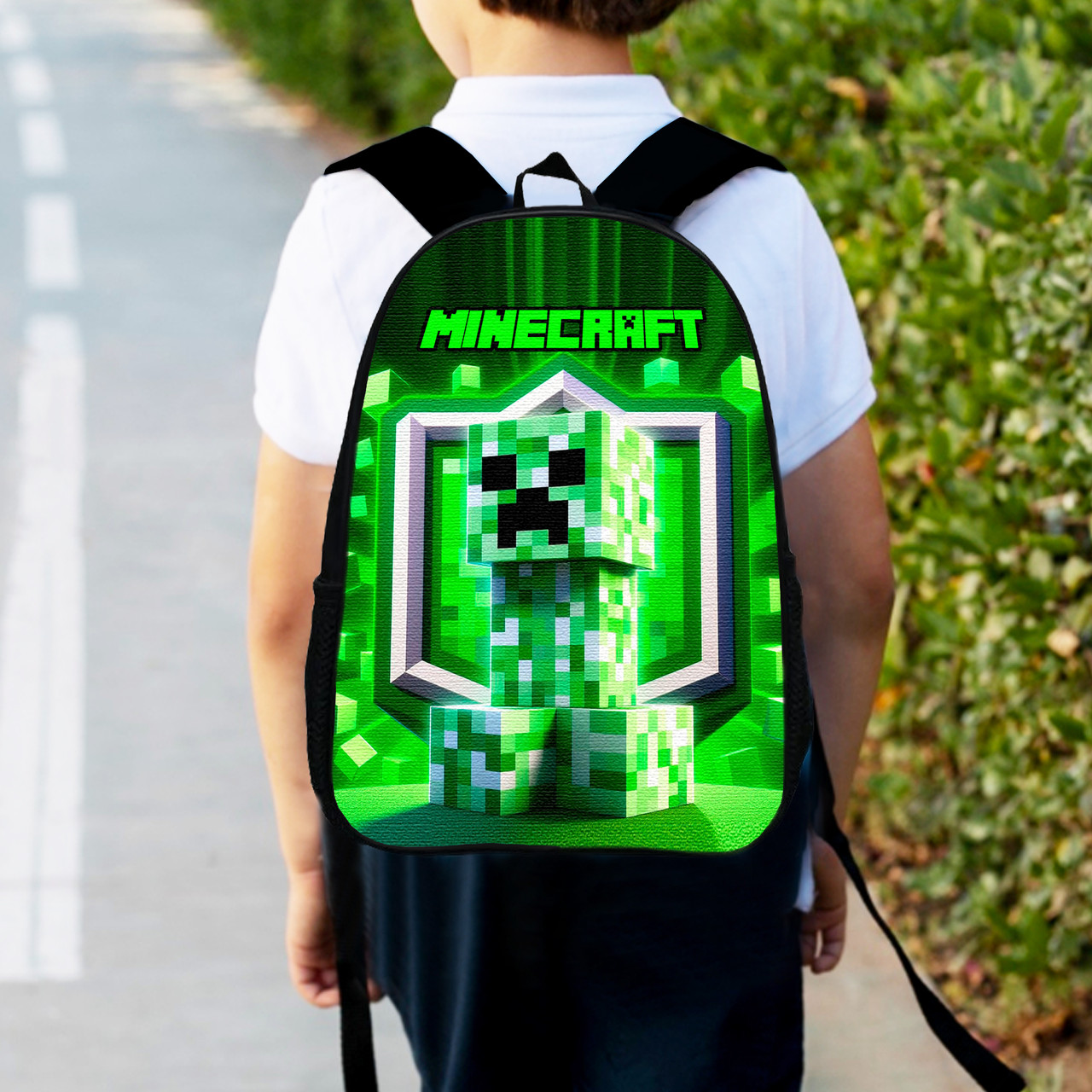 Рюкзак дитячий майнкрафт Кріпер "Minecraft" 34х27см, міський ранець для хлопчика (0534)