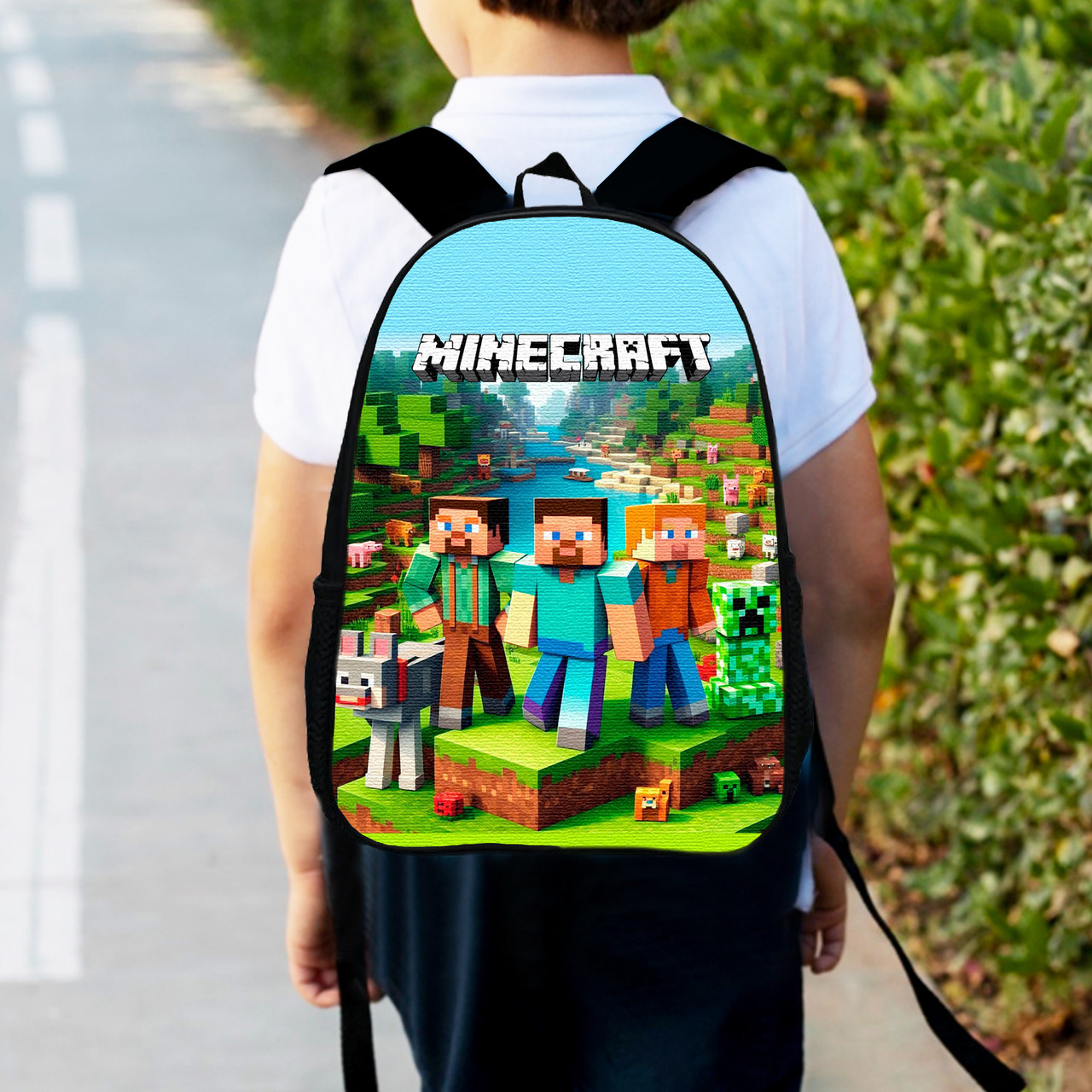Рюкзак дитячий майнкрафт герої "Minecraft" 34х27см, міський ранець для хлопчика (0538)