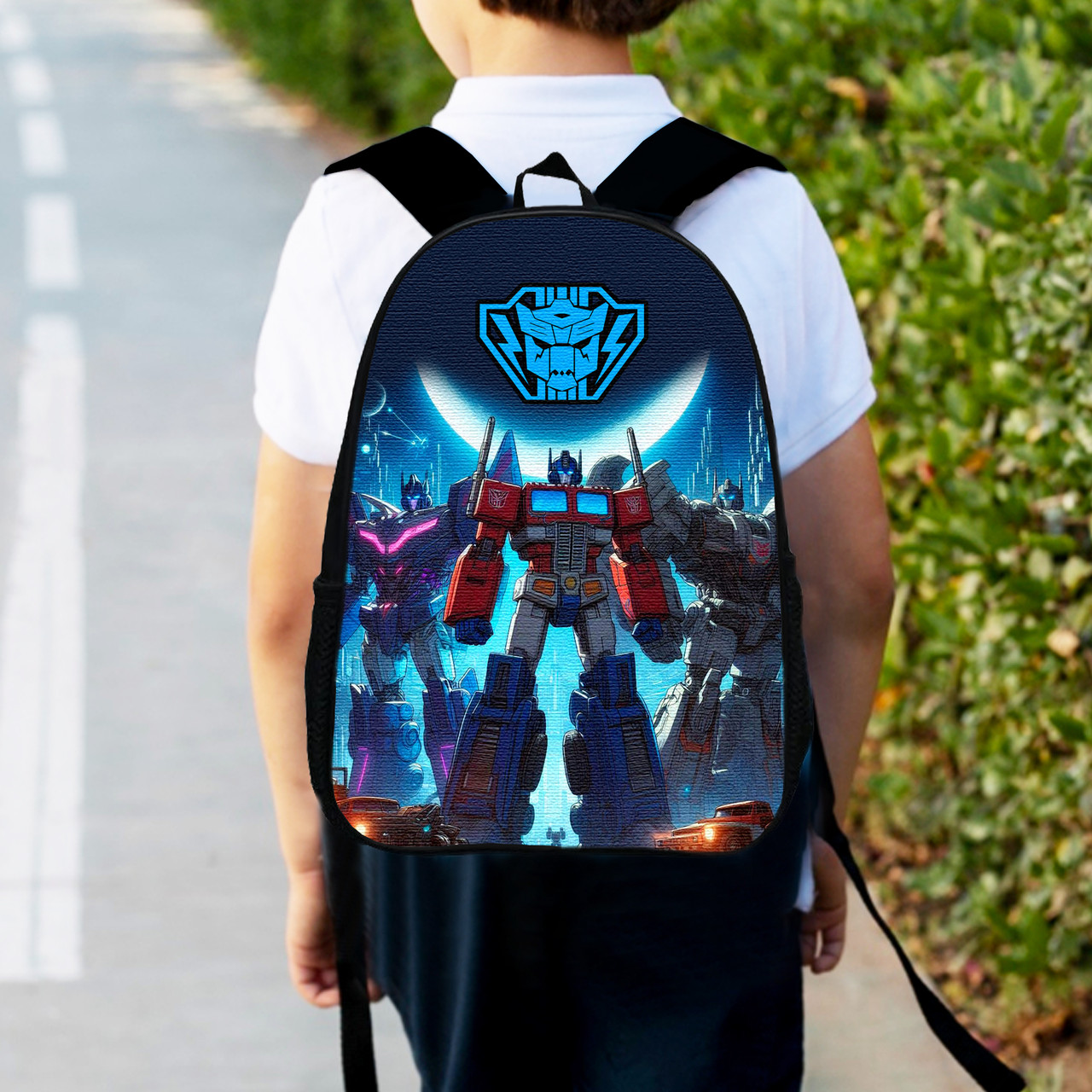 Рюкзак дитячий Трансформери «Transformers» 34х27см, міський ранець для хлопчика з принтом (0574)