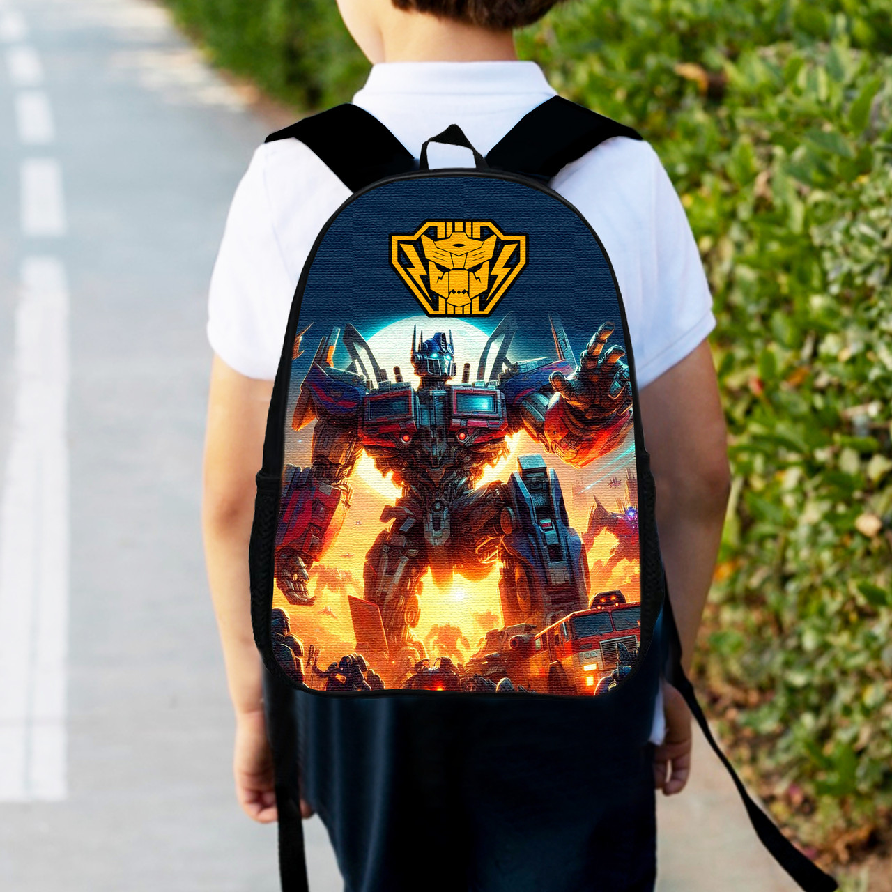 Рюкзак дитячий Трансформери «Transformers» 34х27см, міський ранець для хлопчика з принтом (0575)
