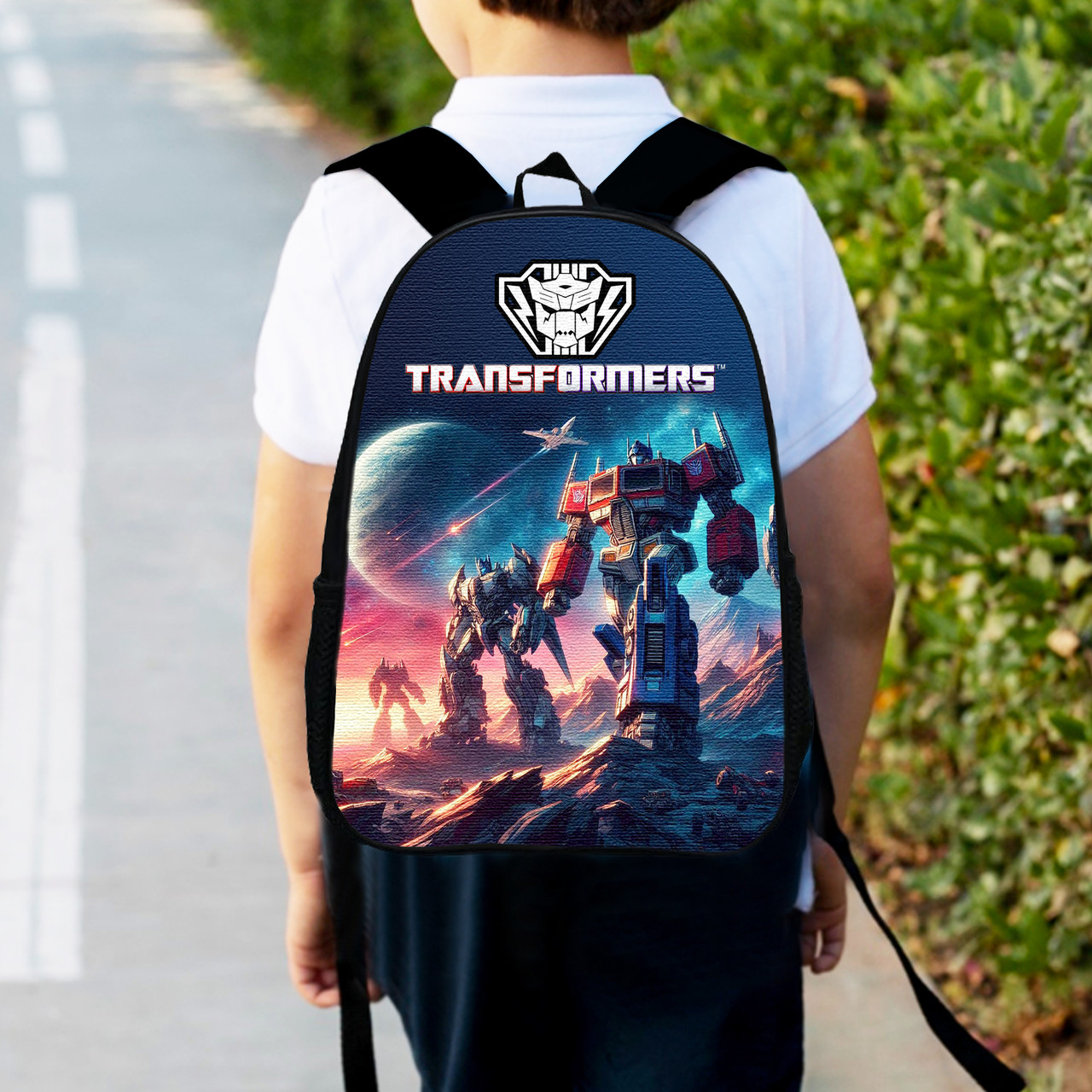 Рюкзак дитячий Трансформери «Transformers» 34х27см, міський ранець для хлопчика з принтом (0577)