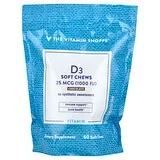The Vitamin Shoppe, Жувальні таблетки з вітаміном D3, шоколад, 25 мкг (1000 МО), 60 жувальних таблеток, Київ, фото 1
