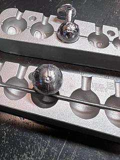 Форма для рибальських ковзаючих грузил Куля 10г-40г 6 шт, Форми для лиття рибальських грузил