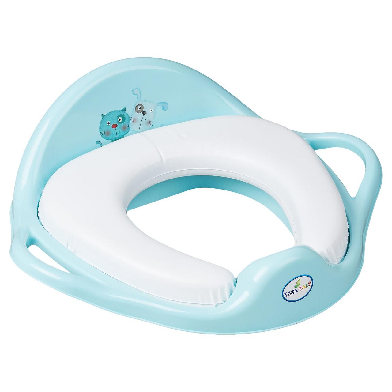 Накладка на унітаз м'яка Tega DOG & CAT Soft Toilet trainer PK-020-101 light blue (блакитний), фото 1