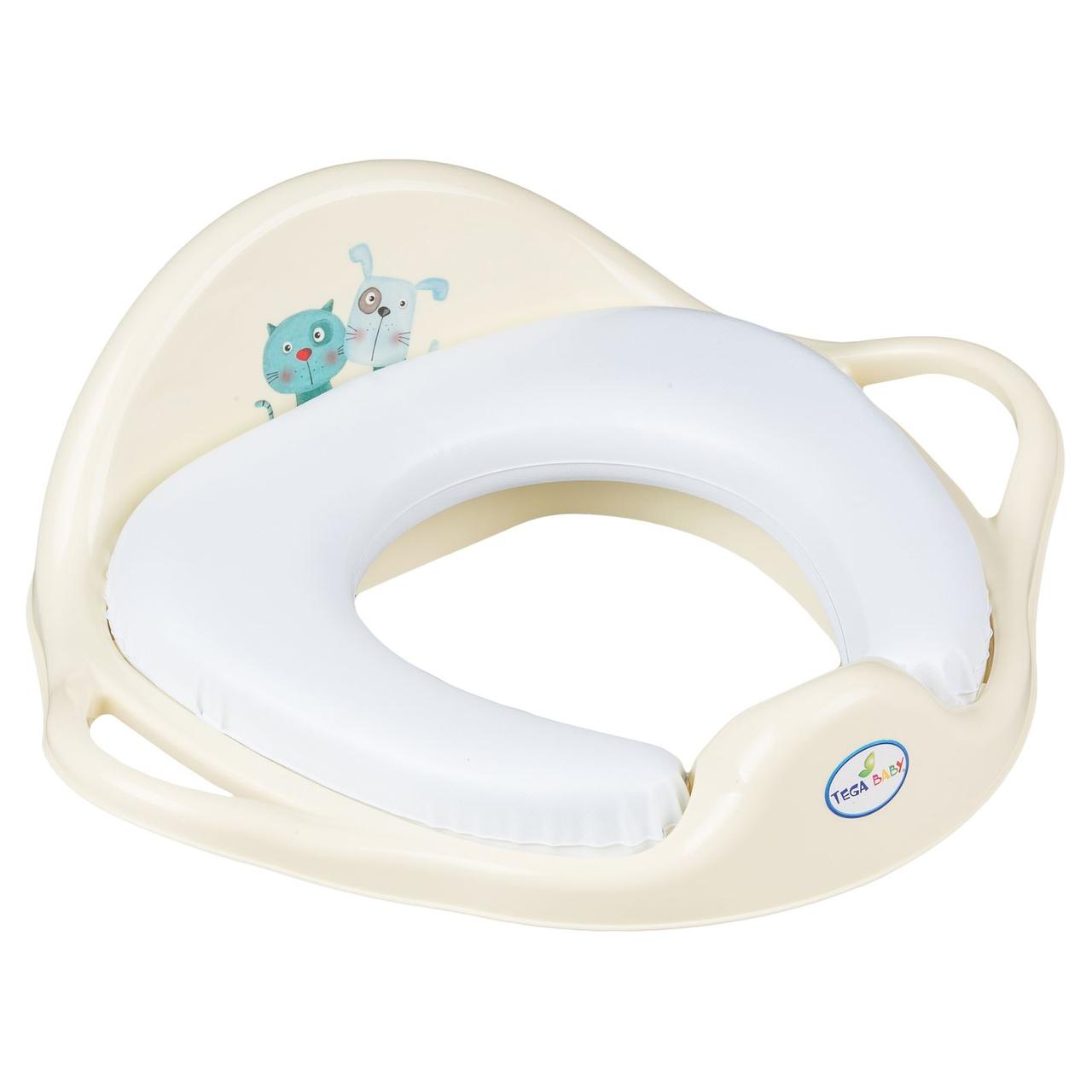 Накладка на унітаз м'яка Tega DOG & CAT Soft Toilet trainer PK-020-102 soft yellow (жовтий), фото 1