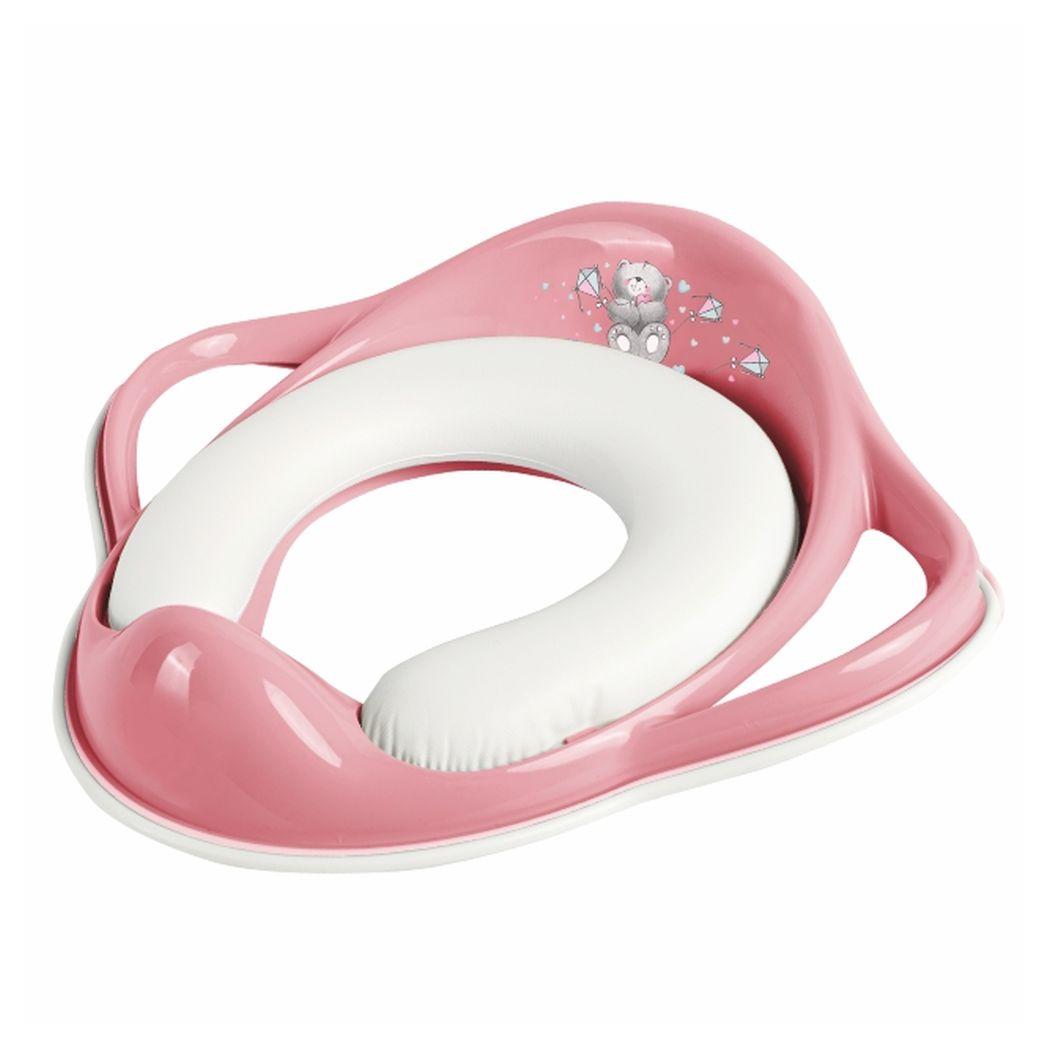 Накладка на унітаз м'яка Maltex Bear Padded toilet trainer seat 6167_42 pink (рожевий), фото 1