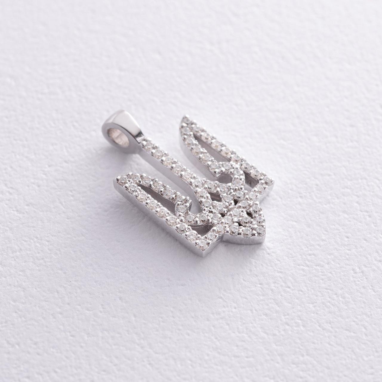 Срібний кулон "Герб України - Тризуб"
з фіанітами 1103 Zipexpert ZIPEXPERT LOVE-SHOPE