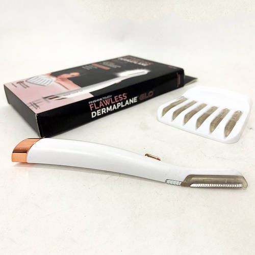 Женский триммер для лица Flawless Dermaplane Glo, Депилятор для ног и ...