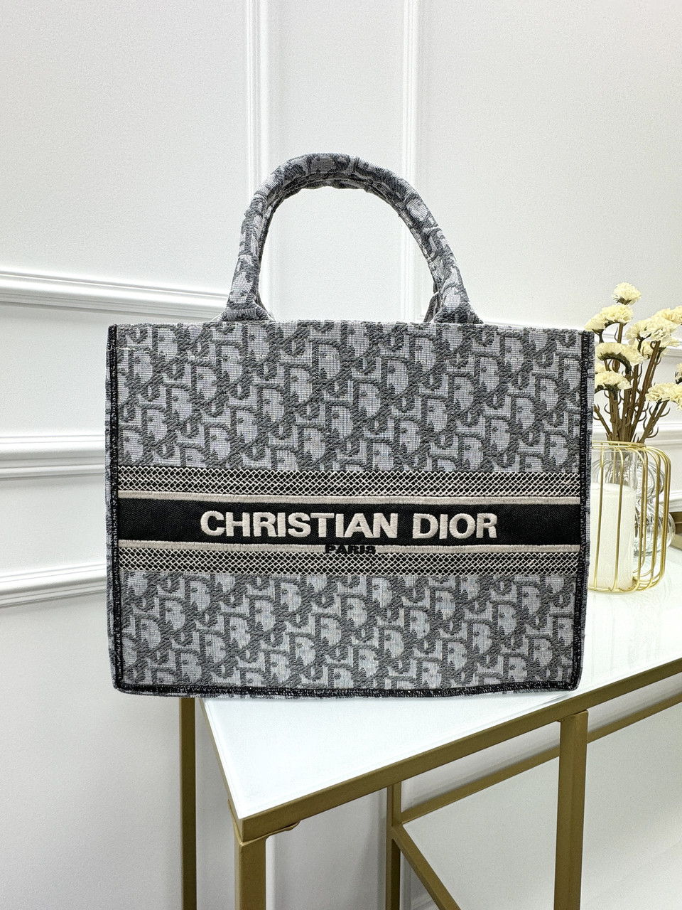 Сумка жіноча Крістіан Діор світло сірий шопер Dior, фото 1