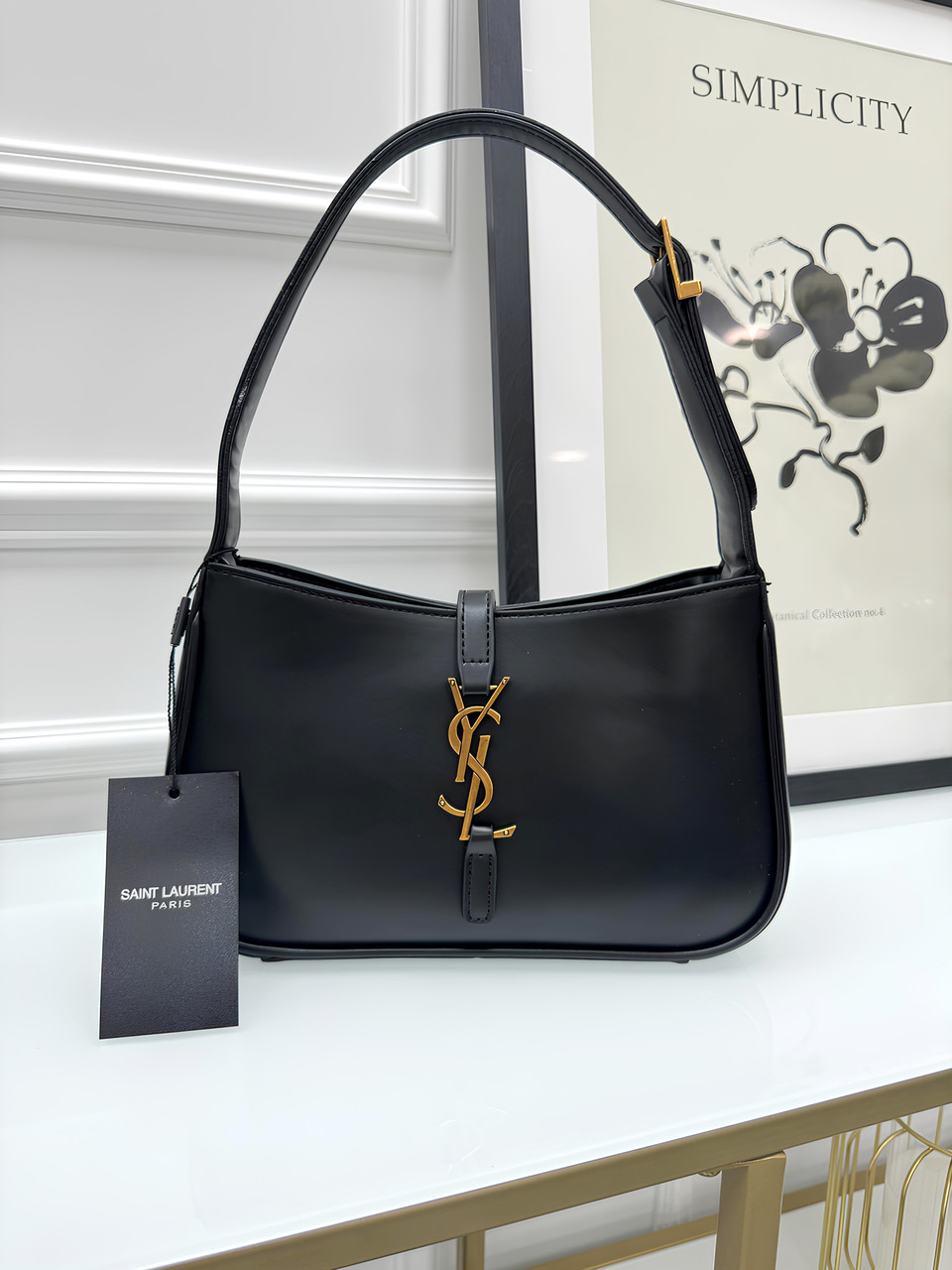 Жіноча сумка Yves Saint Laurent YSL Ів Сен Лоран чорний клатч, фото 1