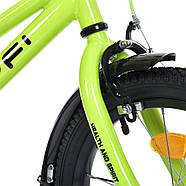 Велосипед дитячий MB 14013-1, 14 дюймів, салатовий, фото 3