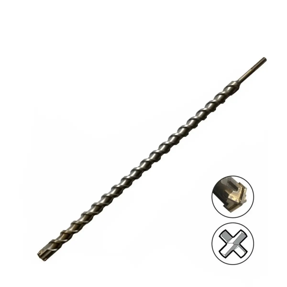 Свердло по бетону (Бур) SDS max Industrial Х-тип Haisser 40 х 1000 мм