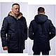 Зимняя мужская курточка на меху, молодежная, теплая классическая куртка р- 50,52,54,56,58,60 Новинка. синяя - фото 5 - id-p1481586619
