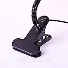 Настільна світлодіодна LED лампа на прищіпці, гнучка, Чорна / Світильник з прищіпкою та гнучкою ніжкою, фото 5