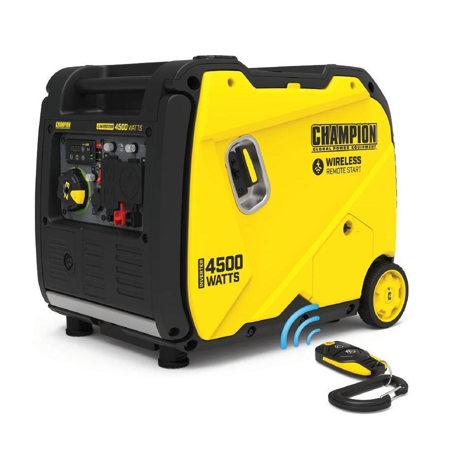 Інверторний генератор закритого типу 4500 Вт електростартер CHAMPION 500987-UA з дистанційним запуском та чистою синусоїдою