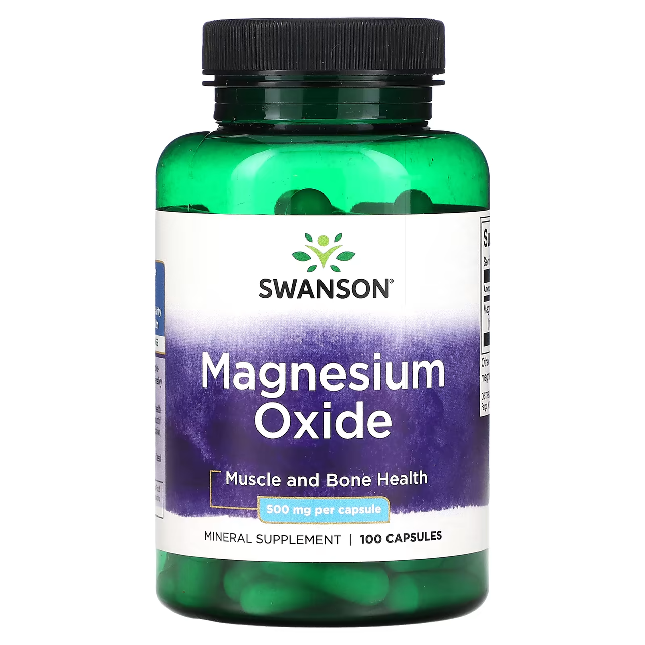 Магній-оксид Swanson Magnesium Oxide 500 мг 100 капс.