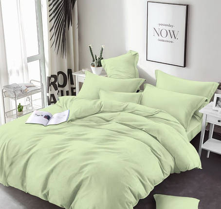 Однотонна тканина Бязь Gold Lux 220 см фісташкового кольору для пошиття постільної білизни, рулон 50 м, Пакистан, фото 1