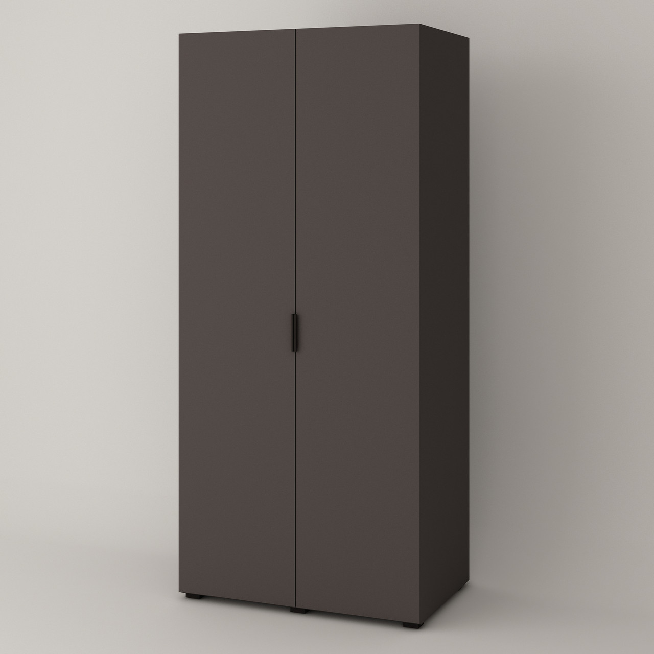 Сучасна гардеробна маленька дводверна шафа в спальню вітальню для одягу CH-90\100\120 Сан Маріно графіт 90 см