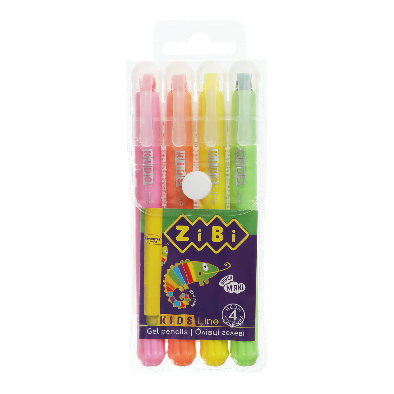 Гелеві олівці 4 кольори NEON KIDS Line
