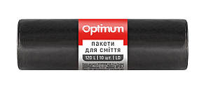 /Пакети для сміття п/е 70*105 20 мкм чорні LD 120л/10шт OPTIMUM (25шт/ящ) PRO SERVICE