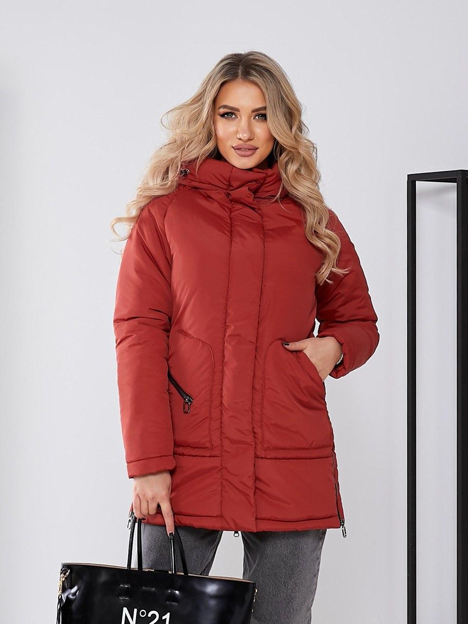 Жіноча куртка яка не промокне, арт. 509, терракот