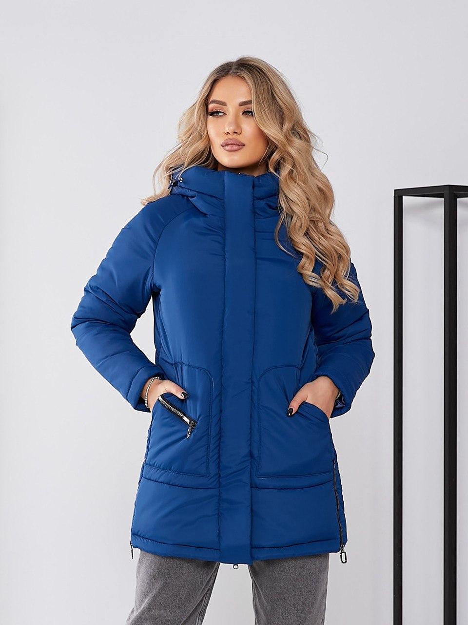 Жіноча куртка яка не промокне, арт. 509,  електрик / яскраво синій