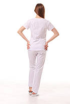 Медичний костюм Турин Білий-червоний, фото 3