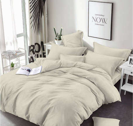 Світла сіро-бежева однотонна Бязь Gold Lux, бавовняна тканина 220 см для пошиття постільної білизни, рулон 50 м, Пакистан, фото 1