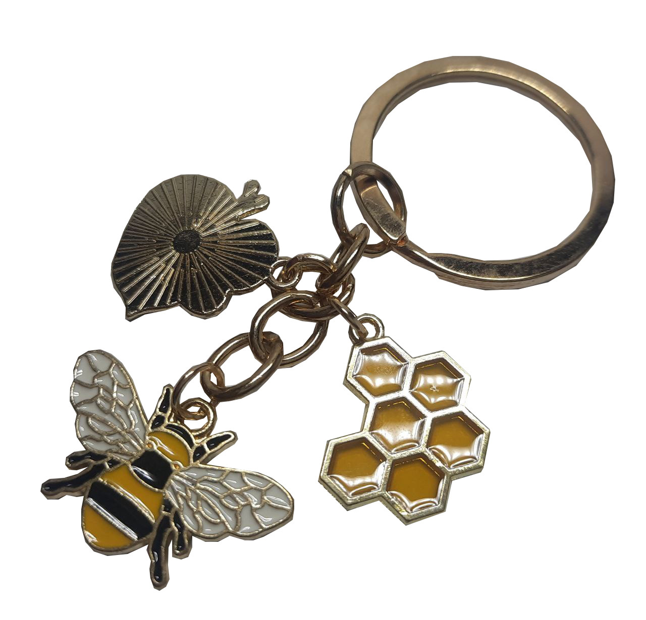 Брелок металевий “Соти та Бджілки”, фото 1