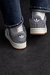 Чоловічі зимові кросівкиAdidas Campus Grey White Winter Fur (сірі) стильні замшеві на хутрі art0923 топ, фото 7
