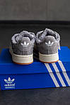 Чоловічі зимові кросівкиAdidas Campus Grey White Winter Fur (сірі) стильні замшеві на хутрі art0923 топ, фото 3