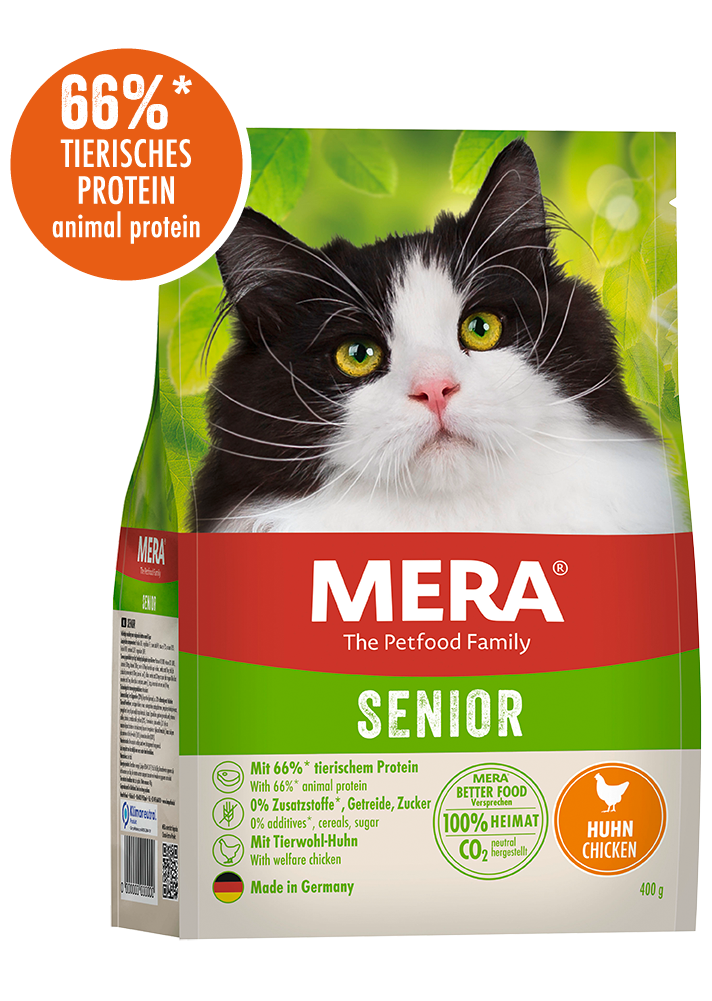 Сухий корм для котів похилого віку з куркою MERA Cats Senior Сhicken (Huhn), 400 г (*), фото 1