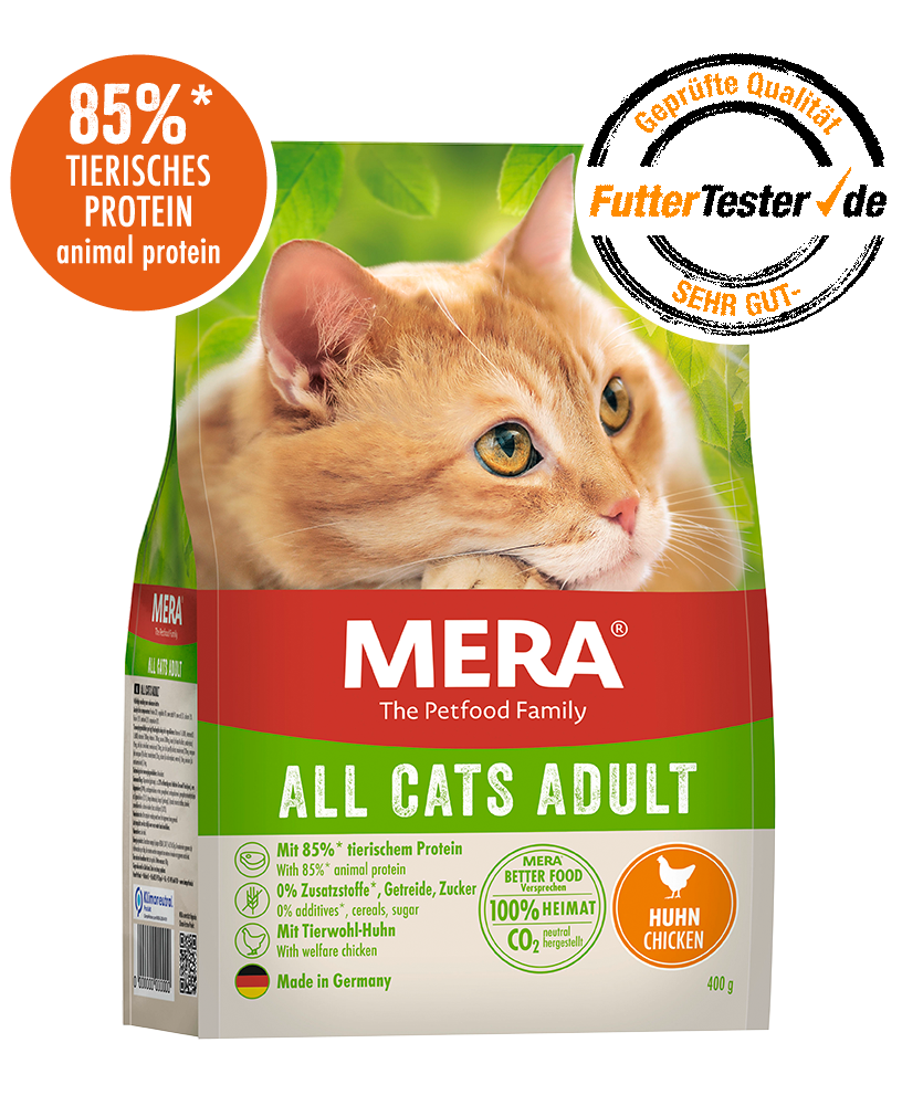 Сухий корм для дорослих котів всіх порід з куркою MERA Cats All Adult Chicken (Huhn), 2 кг (*), фото 1