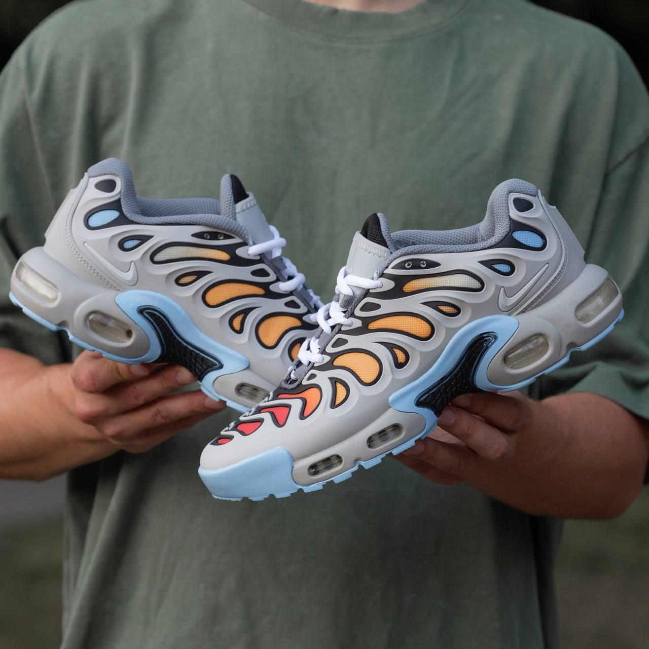 Чоловічі спортивні кросівки Nike Air Max Tn Plus Drift Grey Multicolor (сірі мультиколор) стильні 1813 Найк vkross