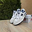 Чоловічі демісезонні кросівки New Balance 550 (біло-сині) спортивні стильні кроси 11199 Нью Беленс vkross, фото 8