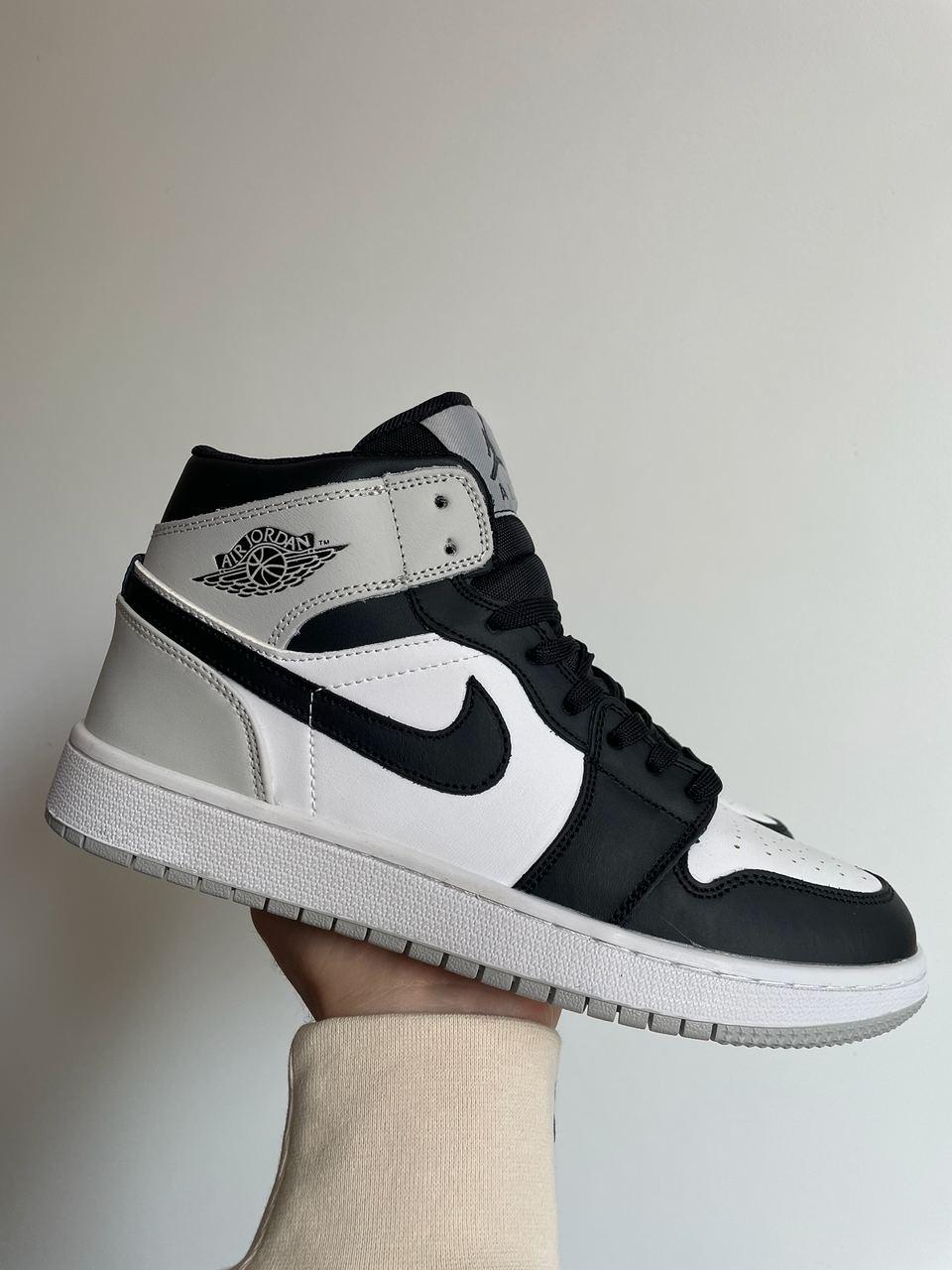 Чоловічі кросівки Nike Air Jordan Retro 1 Black Gray (чорно-сірі) повсякденні 0651v Найк vkross