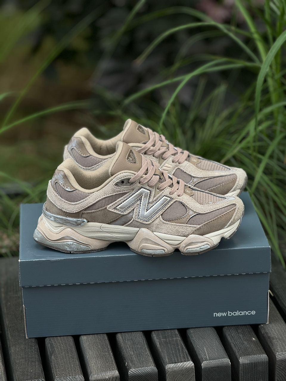 Чоловічі спортивні кросівки New Balance 9060 Mushroom Timberwolf (бежеві) демі кроси 03069 Нью Беленс vkross