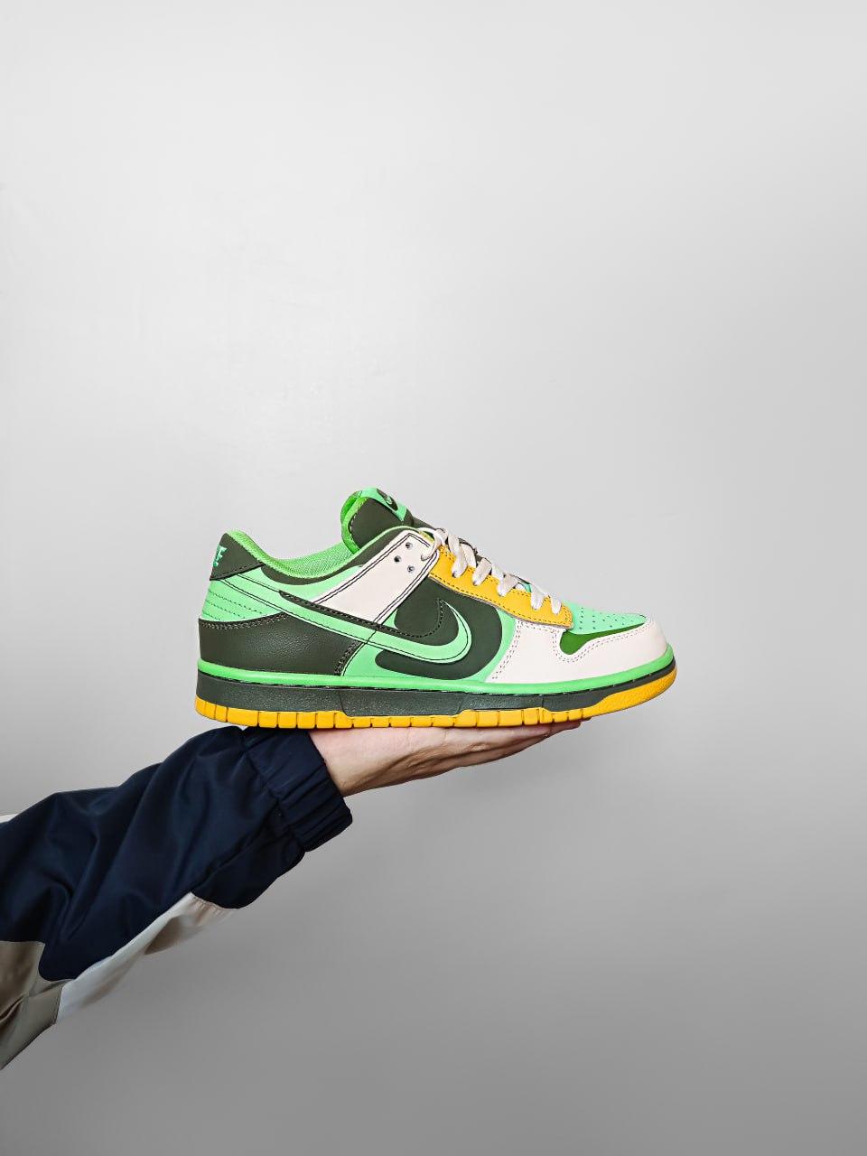 Чоловічі кросівки Nike SB Dunk Low Green / Yellow (жовто-зелені) модні повсякденні кросівки NK702 Найк vkross