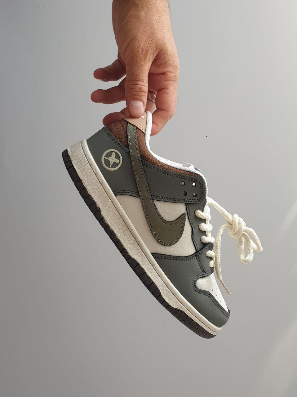 Чоловічі спортивні кросівки Nike SB Dunk Low Yuto Horigome Grey Beige (сірі з бежевим) демісезонні 394 Найк vkross