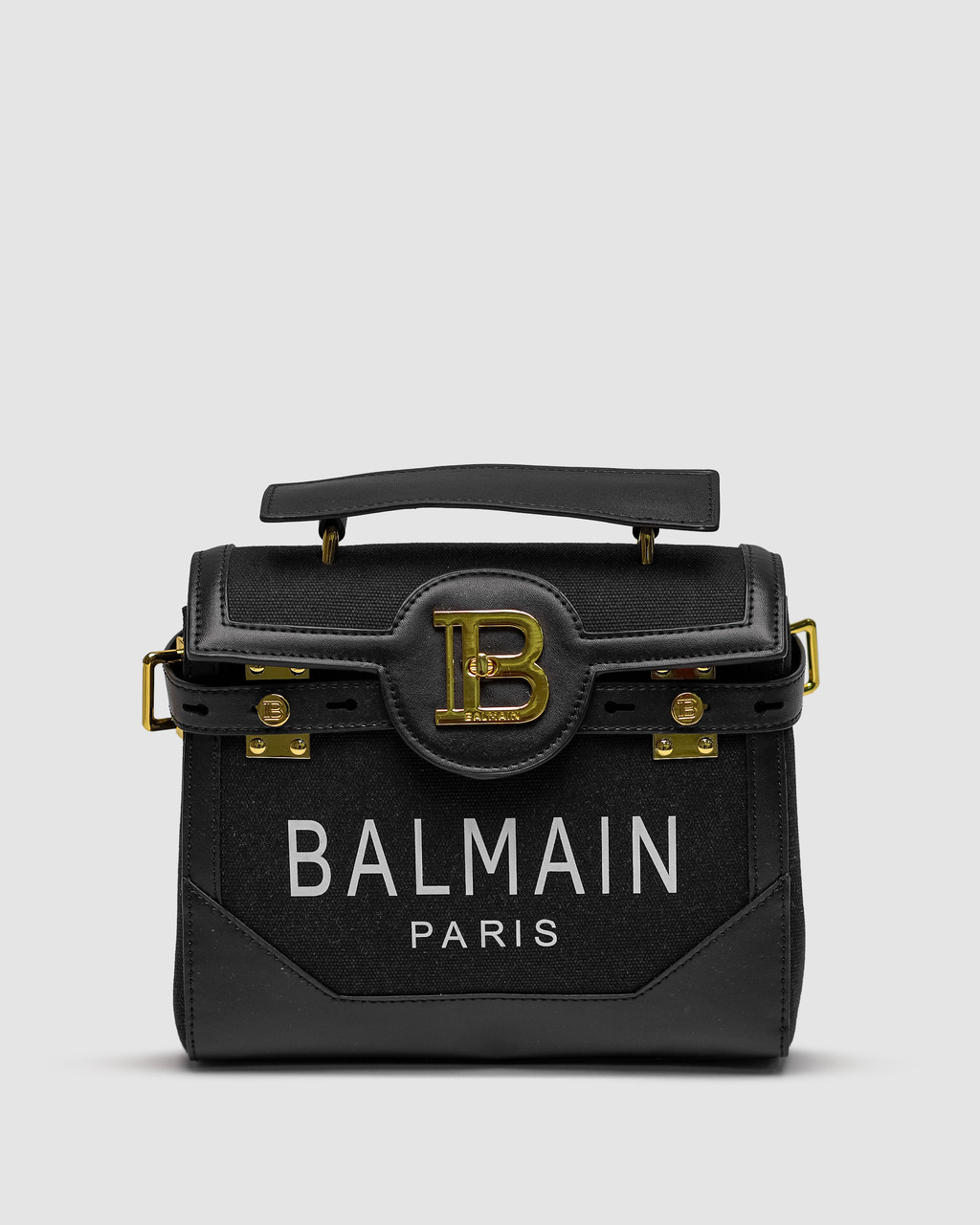 Жіноча сумка Balmain B-Buzz 23 Total Black (чорна) модна містка сумочка KIS99513 vkross