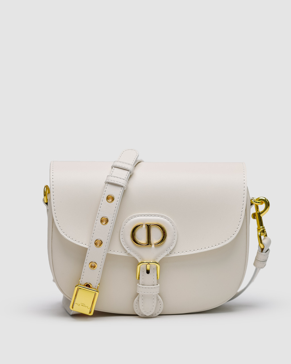 Жіноча сумка Dior Bobby Bag Cream Smooth Skin (біла) зручна містка сумочка KIS99460 vkross