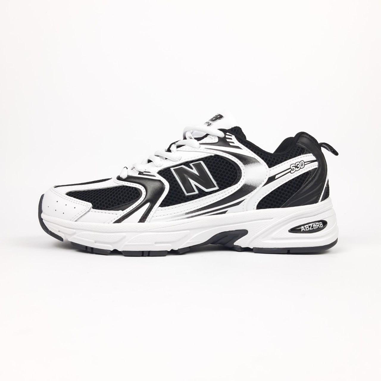 Чоловічі кросівки New Balance 530 (білі з чорним) стильні спортивні кроси 11147 Нью Беленс vkross