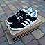 Чоловічі кросівки Adidas Gazelle (сіро-чорні) стильні повсякденні кроси 11066 Адідас vkross, фото 8